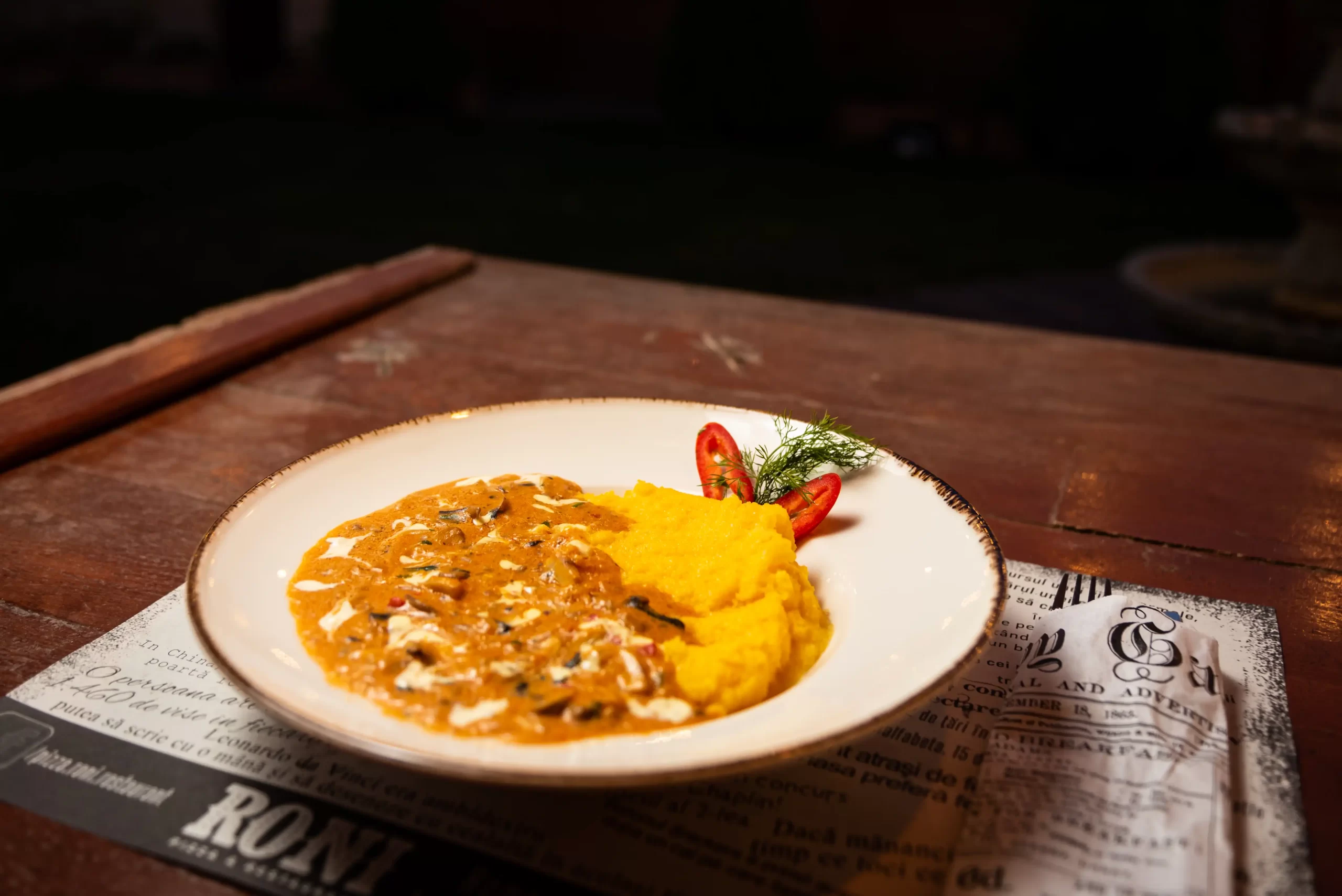 Papricaș de Ciuperci cu Mămăliguță Roni Q livezeni tg.mureș târgu mureș restaurant mureș delivery livrare terasă terasz Pizza mureș Pizza mures Restaurant Mureș Restaurant mures Pizza Livezeni Restaurant Livezeni ibănești ibanesti maiad nyomat nyomát Corunca Koronka Marosvásárhely Poienița poienita Agard Agárd Vendéglő Pizzázó házhozszállítás Sânișor Sanisor crispy burger mâncare tradițională ciorbă ciorbe meniul zilei platou platouri salată salate supă supe
